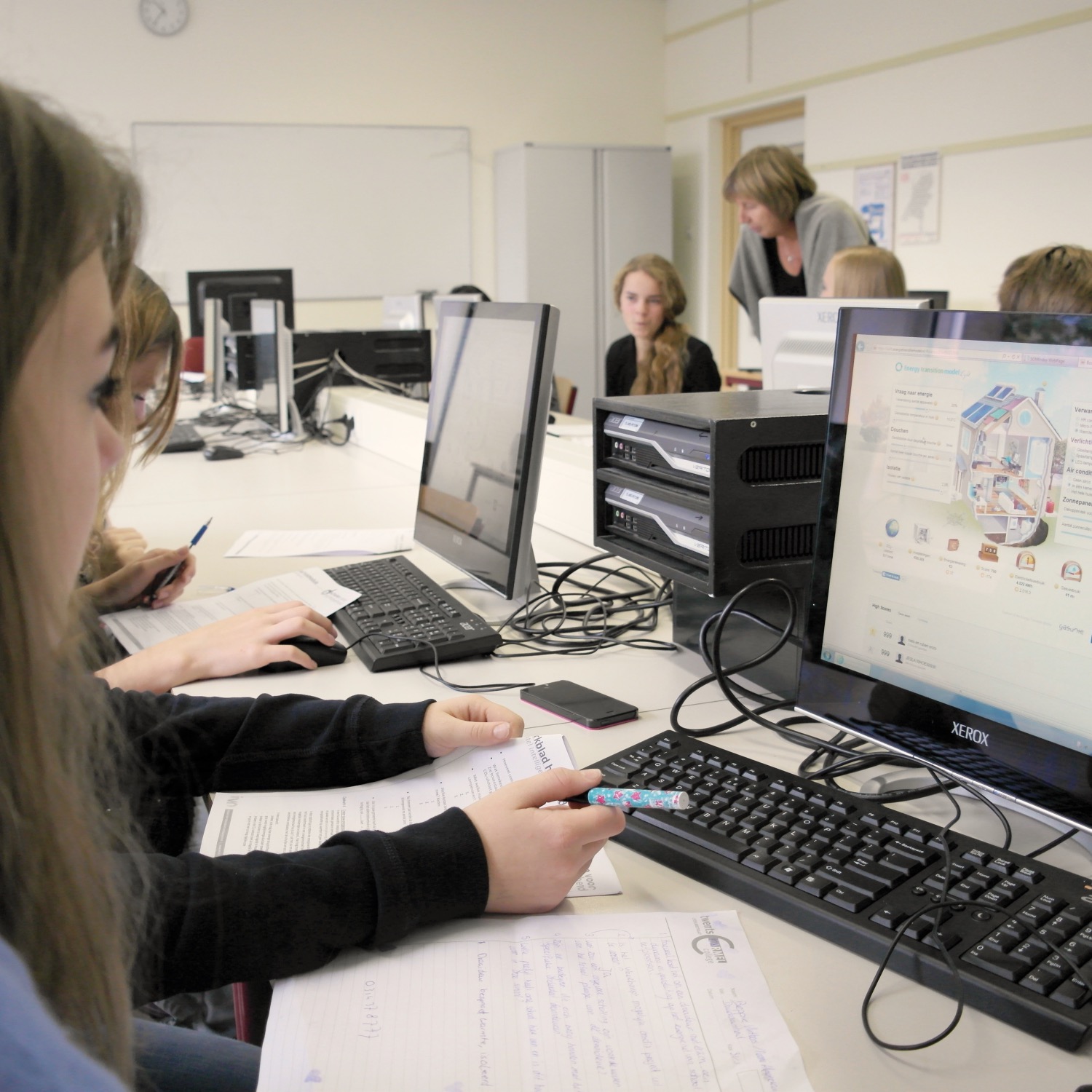 Leerlingen spelen de Energy Game